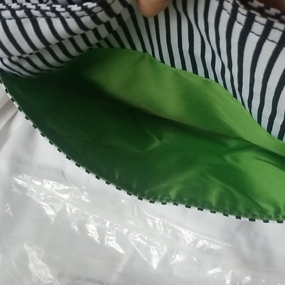 Thirty-One Organizing Shoulder Bag Navy Pinstripe - Picture 3 of 8